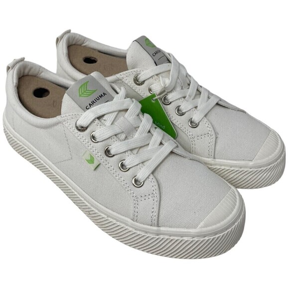 NEW Cariuma OCA Low Sneaker Men's Size 6 Off White Canvas Shoes Women's 7.5